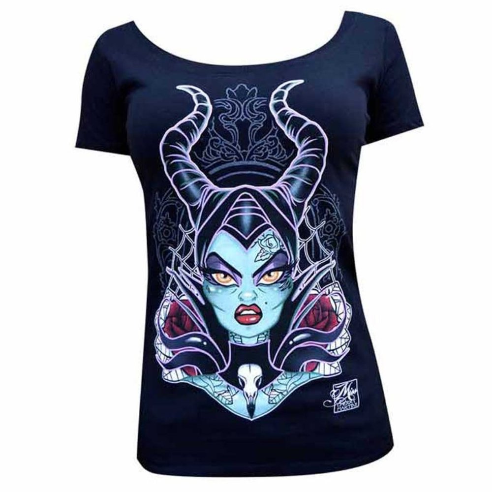 Mistress of Evil Black Custom Art Tee S-XL NWT
